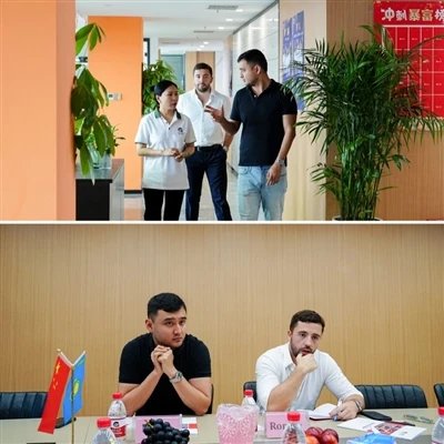 Un cliente kazajo visita el grupo Zhen'an el 3 de junio de 2024